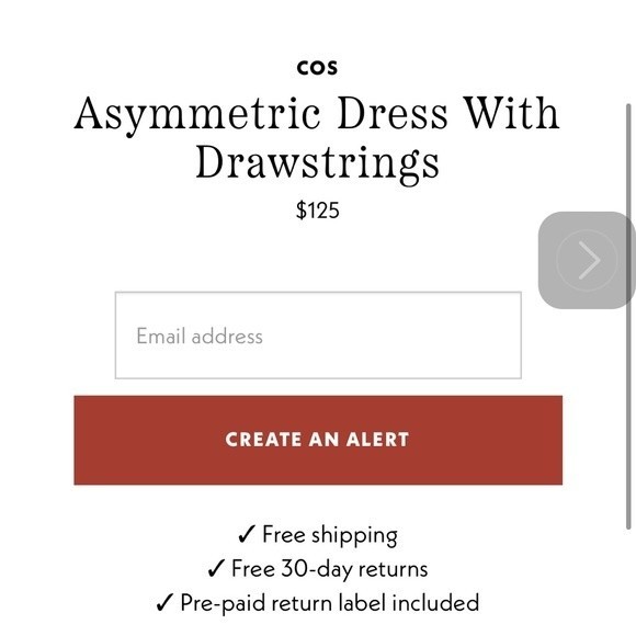 COS Asymmetrical Dress with Drawstrings Size 4 - Picture 7 of 11